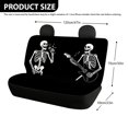thumbnail image 4 of FUIALDOLG Skeleton Band Car Back Seat Covers, Set of 2 Pieces Stretch Fashion Cushion Seat Covers, Waterproof Dirt Proof for Auto SUV Truck, 4 of 7