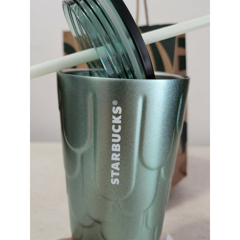 Starbucks Venti Green Iridescent Stainless Siren Scales Cup, Nwt 