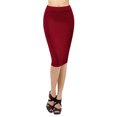 thumbnail image 4 of Thanth Womens Waist Band Streychy Solid Pencil Skirt(Plus Size Available), 4 of 4
