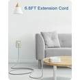 thumbnail image 5 of LENCENT 2-Prong Power Strip with USB, 6.6ft Extension Cord, Surge Protector, 3 Outlets & 3 USB, Wall-Mountable, 5 of 9