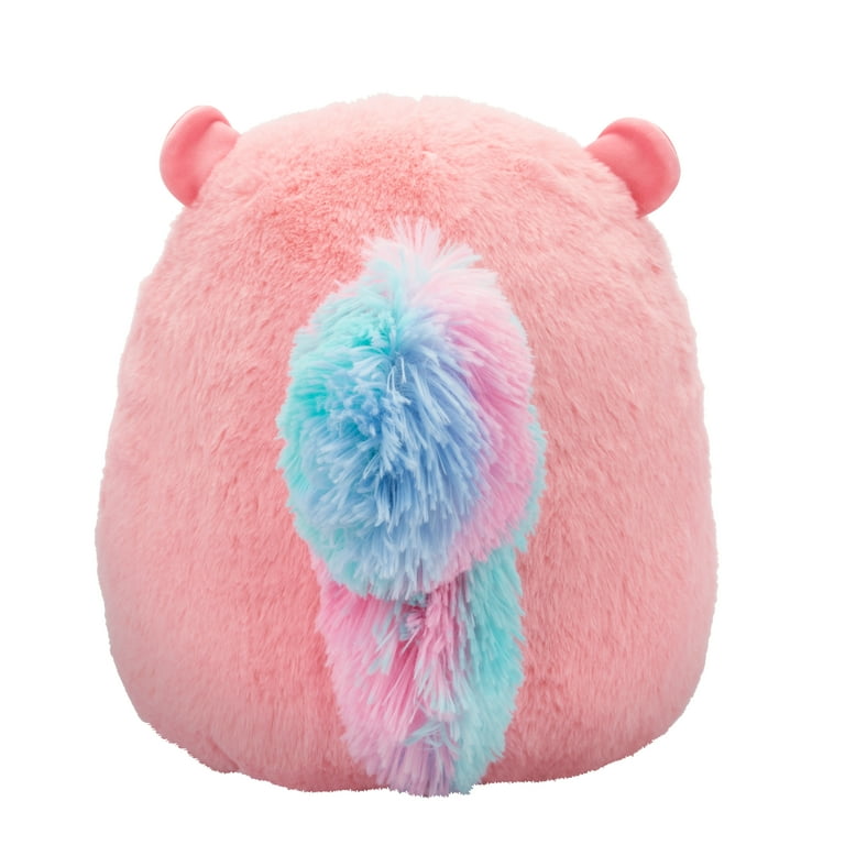Squishmallows FuzzAMallow Official 12 inch Amina the Pink Squirrel