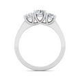 thumbnail image 5 of SuperJeweler 1 Carat Moissanite Three Stone Ring In 14 Karat White Gold for Women, 5 of 7