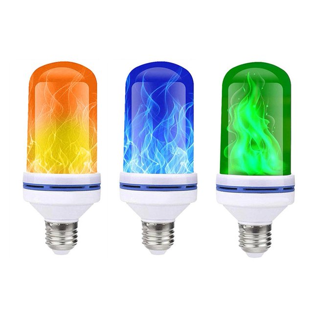 E27 99LED Efecto de llama Bombilla Lámpara decorativa de fuego parpadeante (Amarillo)