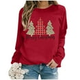 thumbnail image 2 of WEAIXIMIUNG Sweatshirts Grande Taille pour Femmes 3X Imprimé de Noël Décontracté à Manches Longues Pull Col Rond Sweat à Capuche, 2 of 4