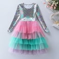 thumbnail image 4 of KYAIGUO Baby Kids Girls Spring Fall Dress Toddler Long Sleeve Princess Skirt Pullover Party Tulle Dresses for Little Girls,Sizes 3-8Y, 4 of 8