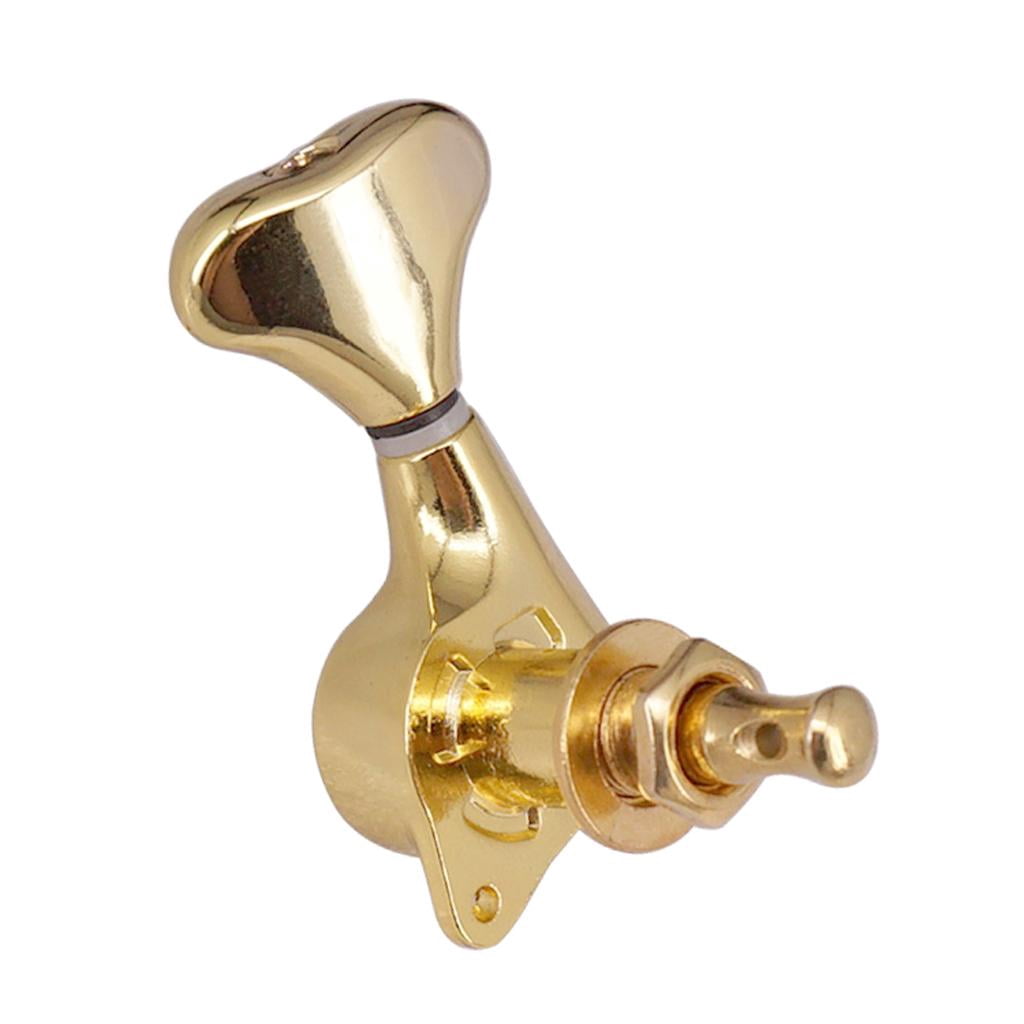 LeeQinersw 1:21 Fishtail Handle Sealed-gear Guitar Tuning Pegs for Guitar 6R Golden