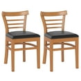 thumbnail image 1 of Gymax Modern Dining Chair Set of 2 Upholstered Kitchen Chair w/Rubber Wood Legs Brown, 1 of 8