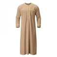 thumbnail image 5 of Leesechin Long Sleeve Kaftan Thobe Button down Men Thobe with Pocket Big and Tall Kaftan Muslim Men Thobe, 5 of 6