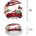 thumbnail image 1 of ZHANZZK Puerto Rico Red Truck with Hibiscus Frog Set of 4 Round Coaster for Drinks, Absorbent Ceramic Stone Coasters Cup Mat with Cork Base for Home Kitchen Room Coffee Table Bar Decor, 1 of 6