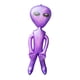 thumbnail image 2 of Alien inflable, figuras inflables globo alienígena, juguete para niños adultos inflar juguetes alienígenas accesorios para suministros de fiesta de Púrpura, 2 of 8