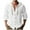 White, variant on GigrtiJin Men's Cotton Linen Button Down Hoodies Solid Color Drawstring Hooded Sweatshirt Long Sleeve Casual Blouse Shirts