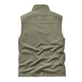 thumbnail image 4 of hopeusince Men's Outdoor Lightweight Mesh Breathable Quick Dry Multi Pockets Fishing Hiking Travel Vest Khaki XL, 4 of 9