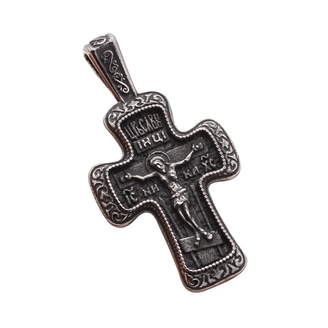 Collar con colgante de cruz para hombre, collar de oración cristiano sencillo y ligero para estilo B