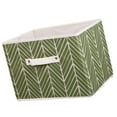 thumbnail image 3 of Storage Box Foldable Printed Drawer Case Organizer Non-woven Square Container Cloth Basket with Lid  Green, 3 of 8