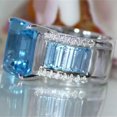 thumbnail image 2 of K-KED Gorgeous Women Cubic Zirconia 925 Silver Wedding Rings Delicate Jewelry Size 6-10-10-#3, 2 of 6