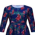 thumbnail image 4 of PENGXIANG Femmes Vintage A-Line Robe Tunique Longue Sans Manches Robe Florale, 4 of 6