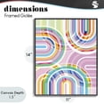 thumbnail image 4 of Stupell Industries Modern Bright Playful Rainbow Arches Black Framed Giclee Art, 11 x 14, by Amber Sterling, 4 of 8