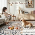 thumbnail image 3 of Reepow 6x9 Brown Beige Machine Washable Super Soft Faux-Wool Vintage Floral Boho Non-Slip Low Pile Area Rugs for Living Room Bedroom, 3 of 8
