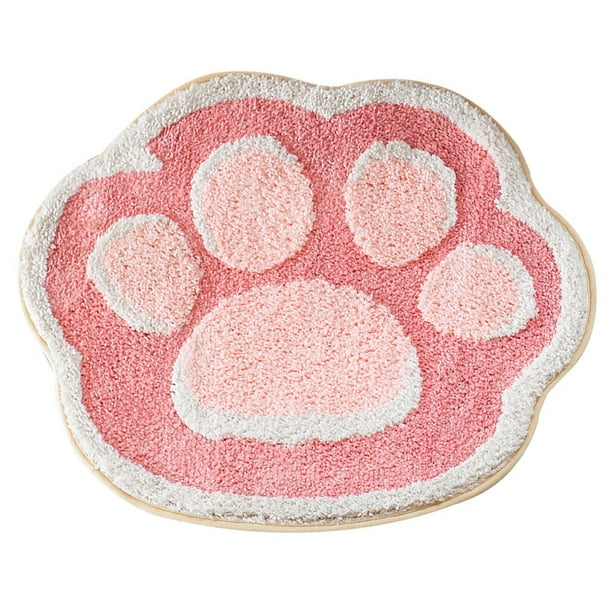 Alfombras de baño lavables a máquina, base antideslizante para mayor seguridad, súper absorbentes, absorción rápida de la humedad, fáciles de limpiar, atractivo patrón de garra de gato, microfibra de