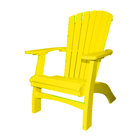 Poly Casual Seaside Upright Adirondack Chair (Yellow 