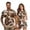 Brown Cow Print, variant on Golf Ball Print His and Hers Matching Couple Golf Outfit Men Quick Dry Short Sleeve Shirt Women Sleeveless Tennis Dress with Built-In Pockets Shorts for Hiking Tennis Outdoor Sports