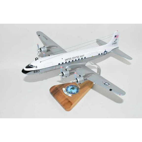 VR-52 Taskmasters C-118B/RD6-1 (1980) Model, 1/78th Scale, Mahogany, DC-6, Douglas