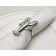 thumbnail image 4 of Fennco Styles Coastal Lobster Metal Napkin Rings, Set of 4 - Silver Napkin Holders for Home Décor, Nautical Themed, Dining Table, Banquets and Special Occasions, 4 of 4