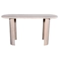 thumbnail image 2 of Bennett 61 in. White Wood Console Table with Modern Design and Natural Finish, 2 of 6