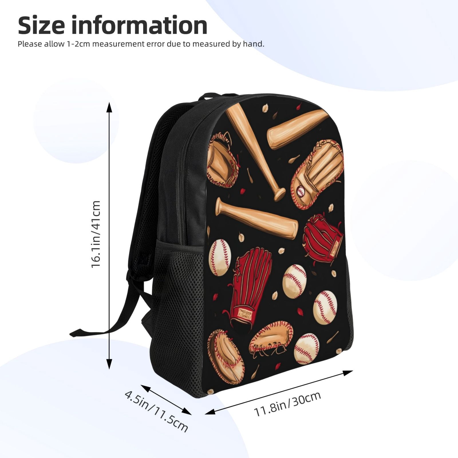 Baseball Backpack Double Shoulder Backpack Durable, Spacious, Ergonomic Design for Travel, Work & Outdoor Use