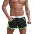 thumbnail image 2 of HOOMEUMY Men's Summer Beach Shorts Quick Dry Swim Trunks Bathing Suit with Pockets Sports Gym Running Shorts Drawstring Waist Green Black Black XXL, 2 of 6