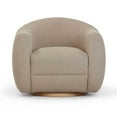 thumbnail image 3 of Judy Light Brown Boucle Swivel Chair, 3 of 4