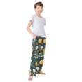 thumbnail image 3 of FORMRS Boys Pajama Pants with Pockets Size 13-14Y Kids Lounge Sleep Bottoms, Green Oranges, 3 of 8