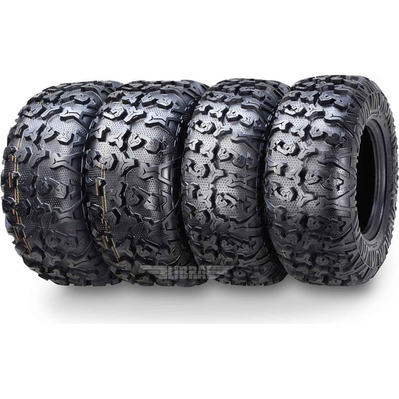 Free Country ATV/UTV Tires 25x8-12 Front 25x10-12 Rear /8PR Deep Tread, Set 4