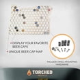 thumbnail image 4 of TORCHED Beer Cap Map Oregon | United States Beer Cap Holder | Wall Decor Cap Catcher | Tan, 4 of 4
