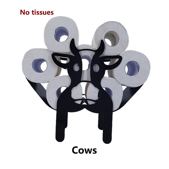 facefd Toilet Paper Holder Iron Animal Paper Roll Bathroom Tissue Stand Rack Decoration Bathroom Tissue Stand, Pattern 3