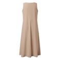 thumbnail image 5 of Ruyang Summer Dresses for Teen Girls Cotton Linen Crewneck Sleeveless Tank Dresses Beach Vacation A-line Swing Dresses, 5 of 5