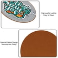 thumbnail image 5 of Thanksgiving Set of 6 Round Microfiber Leather Coasters, 11x11 cm/4.3x4.3 Inches - Drink Coasters for Home and Office Use, 5 of 6