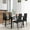 Black, variant on Dining Table Set for 4, Glass Top Dining Table with 4 PU Leather Chairs, Compact Dining Room Set for Small Space, Modern Dinette Set for Kitchen Dining Room Restaurant Coffee Shop Domestic, B2386