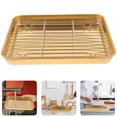 thumbnail image 2 of BALAHAPY Rectangular Oven Baking Tray Golden 1Set 10.2x7.9In, 2 of 6