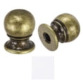 thumbnail image 1 of Uxcell 2Pcs 1" Tall Lamp Finials Bronze, 1/4-27 Thread Lamp Cap Knob Decoration Screw Cap Nuts with Cleaning Cloth for Table Floor Lighting Fixtures Shade Holder Decor, 1 of 7