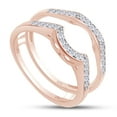 thumbnail image 2 of AFFY 0.25CT Moissanite Diamond Wedding Band Enhancer Guard Ring for Women 14K Rose Gold over Silver-6.5, 2 of 5