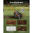 thumbnail image 3 of VEVOR Compost Spreader, 24 in Wide Peat Moss Spreader with T Shaped Handle, 3 Heights Adjustable, Powder-Coated Steel Garden Peat Moss Roller, Heavy Duty Grass Seed Spreaders for Planting Seeding, 3 of 9