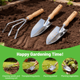 thumbnail image 5 of Gardening Tool Set, 5 Pack Gardening Hand Tools Includes Trowel, Transplanter, Cultivator, Weeder, and Hand Rake with Ergonomic Handle, Stainless Steel Material, Rust-Proof Garden Tools Set, 5 of 7