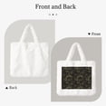 thumbnail image 2 of Yiaed Gold Gloss Outline Floral Print Fluffy Shoulder Bag Plush Bags Women Ladies Tote Bag Fluffy White Furry Purse Handbag for Autumn and Winter, 2 of 7