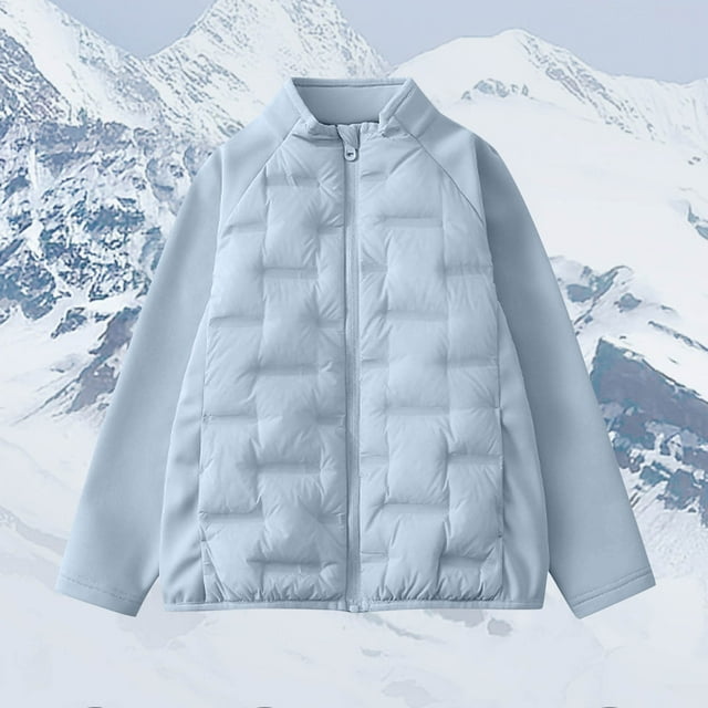 YUNAFFT Kids Down Jacket Lightweight Warm Solid Color Layering Piece for Autumn Winter