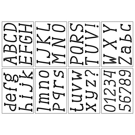 UPC: 0195158804362 | 3  Italic Serif Alphabet Stencils by Craft Smart®