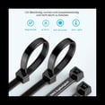 thumbnail image 3 of Paquete de 100 Bridas para Cables de Servicio Pesado de 12 Pulgadas, Bridas de PláStico Resistente de 7,6 mm con Resistencia una la TraccióN de 70 Kg, Resistente una los Rayos UV, 3 of 5