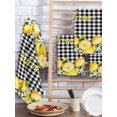 thumbnail image 2 of Yellow Lemons Kitchen Dish Towels for Drying Dishes Set of 3, Summer Fruits Leaves Botanical Buffalo Plaid Waffle Weave Microfiber Hand Tea Bathroom Towels Quick Dry & Absorbent Towel 15.7x23.6, 2 of 7