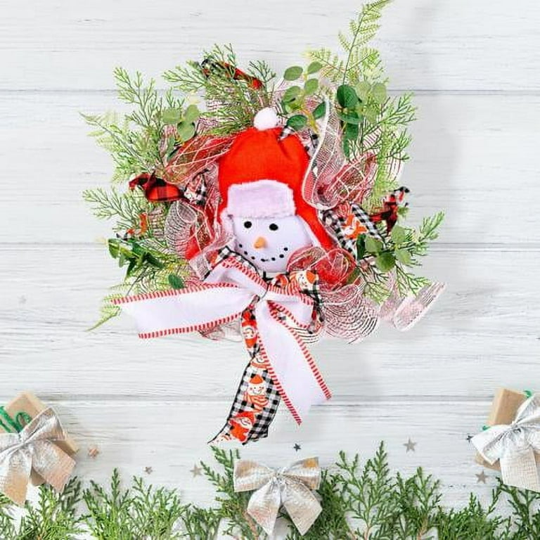 Gnome for the Holidays Deco Mesh Ribbon Christmas Wreath Front