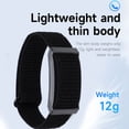 thumbnail image 5 of M Buder Smart Bracelet Fitness Tracker for Men Women, Screenless Nylon Wristband with Real-Time Temperature & Sleep Tracking, 1ATM Waterproof, Black (Length: 11.4 inches / 29 cm), 5 of 9